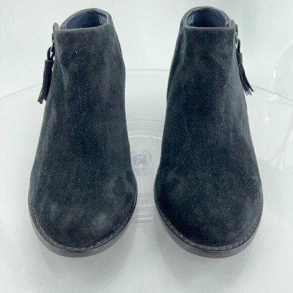 Vionic Women's Serena Boot Size 6.5 Bootie Black Suede Almond Toe Zip Comfy Shoe - Picture 4 of 13